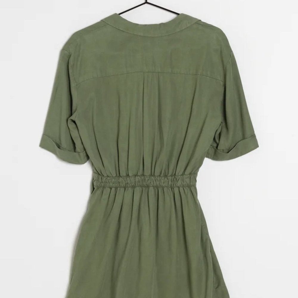 Zara Short Sleeve Wrap Around Shirt Dress Medium Used Once. - Picture 2 of 10